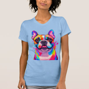 Französische Bulldogge Popart French Bulldog T-Shirt