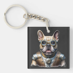 französische Bulldogge Roboter Keychain