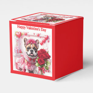Französische Bulldogge Rosen French Bulldog Favor Box
