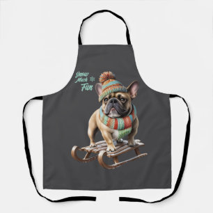 Französische Bulldogge Schlittenfahrt Apron
