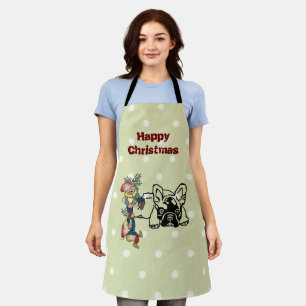 französische Bulldogge Schürze Weihnachten Apron