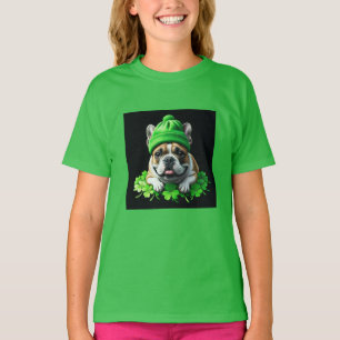 Französische Bulldogge St. Patrick's Day Kleeblatt T-Shirt