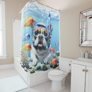 Französische Bulldogge Tauchgang