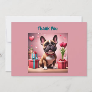 Französische. Bulldogge thank you Invitation