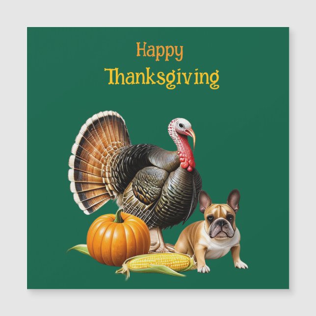 Französische Bulldogge Thanksgiving French Bulldog (Front)