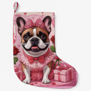 Französische Bulldogge Verliebt French Bulldog Small Christmas Stocking