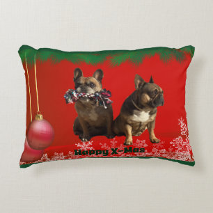französische Bulldogge Weihnachten Dekokissen Accent Pillow