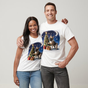 Französische Bulldogge Weihnachtsbaum T-Shirt