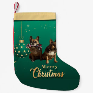 Französische Bulldogge Weihnachtsstrumpf  Small Christmas Stocking