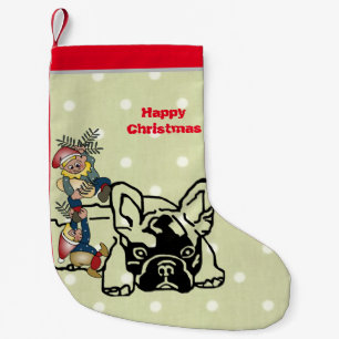 französische Bulldogge Weihnachtsstrumpf Small Christmas Stocking
