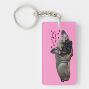 Französische Bulldogge Welpe Keychain
