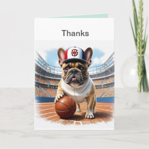 französische Bulldoggen Basketball Invitation