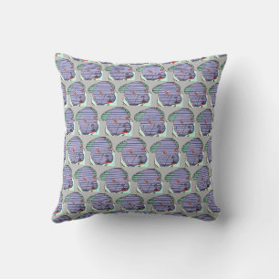 Französische Bulldoggen Comic Throw Pillow