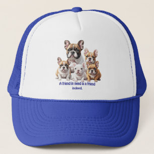 Französische Bulldoggen Freundschaft Trucker Hat