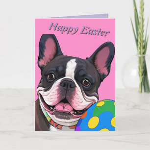 französische Bulldoggen Happy Easter Card