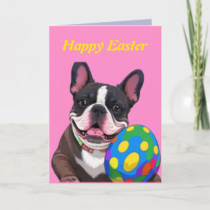 französische Bulldoggen Happy Easter Card