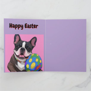 französische Bulldoggen Happy Easter Karte Card