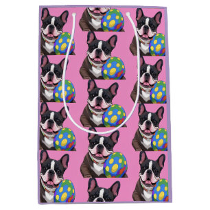 französische Bulldoggen Happy Easter Karte Medium Gift Bag