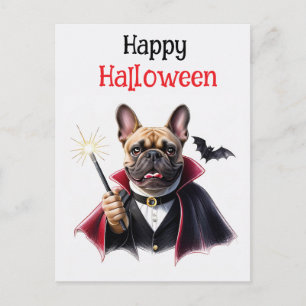  französische Bulldoggen Happy Halloween Invitation Postcard