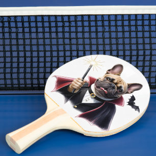  französische Bulldoggen Happy Halloween Ping Pong Paddle