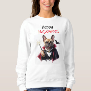 französische Bulldoggen Happy Halloween Sweatshirt