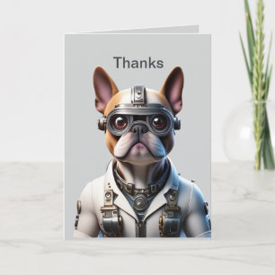 französische Bulldoggen Roboter Invitation