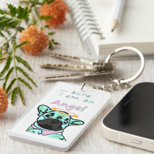 Französische Bulldoggen Schlüsselanhänger Angel Keychain