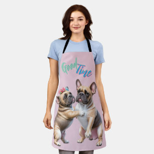 Französische Bulldoggen sehr verliebt Apron