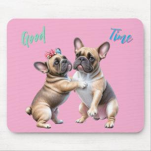Französische Bulldoggen sehr verliebt Mouse Pad