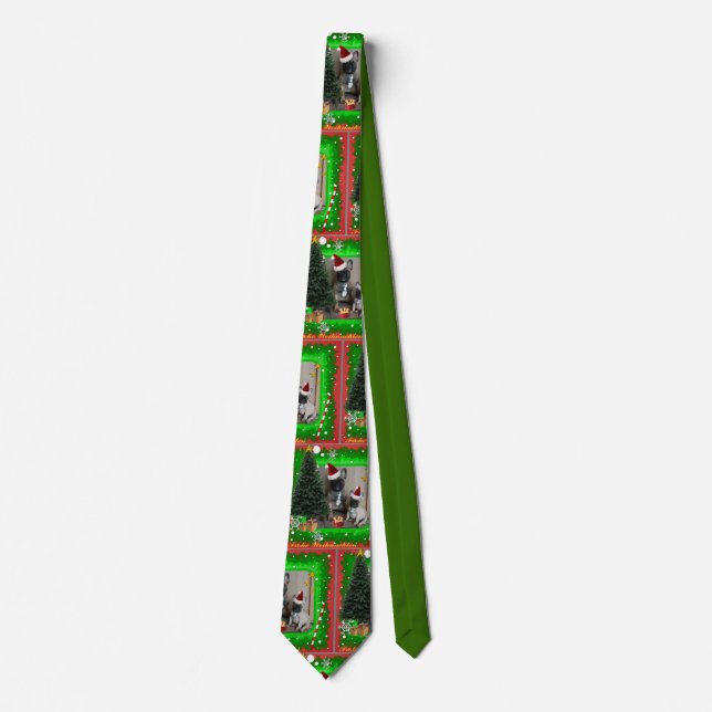 Französische Bulldoggen Weihnachten Krawatte Tie (Front)