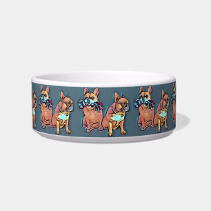 französische Bulldoggen zwei Freunde, Bowl
