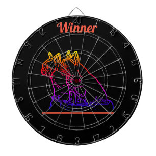 französische Bulldoggen zwei Freunde  Dartboard