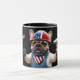 Französischen Bulldoggen Happy Labor Day  Mug