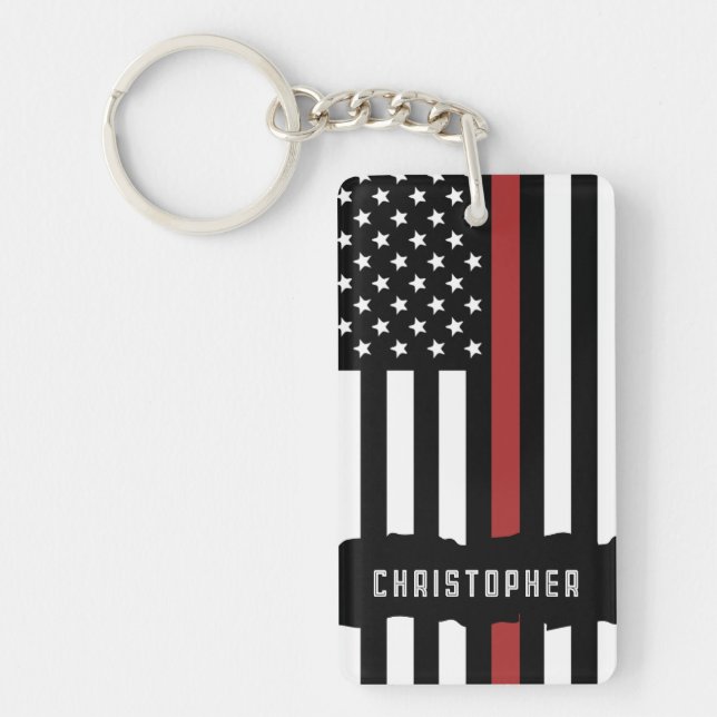 Frappe Frappe personnalisée mince Red Line USA (Devant)