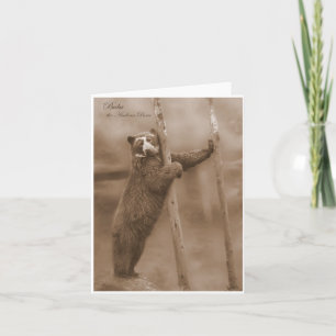 Frapper un Pose - Bubu, carte pour notes sépia