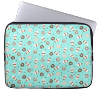 Frappuccino Coffee Sprinkled Doughnut Pattern