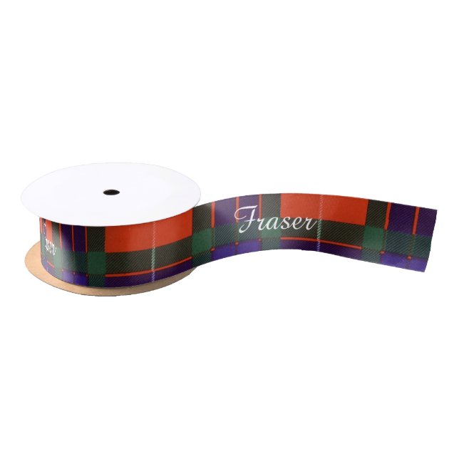 Fraser clan Plaid Scottish tartan Satin Ribbon (Spool)