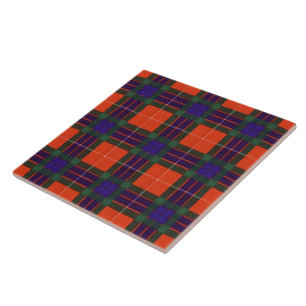 Fraser clan Plaid Scottish tartan Tile