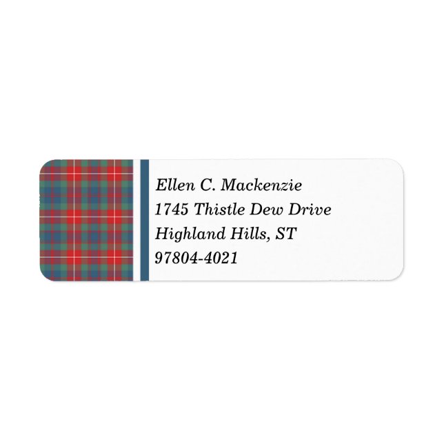 Fraser de Lovat Clan Bleu clair taran antique (Devant)