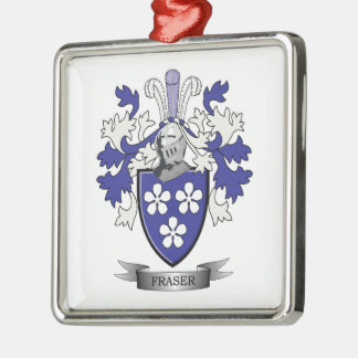 Fraser Family Crest Coat of Arms Metal Ornament