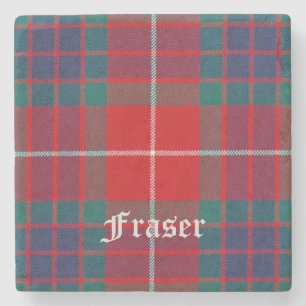 Fraser, Fraser Scottish Tartan, Fraser Clan,Fraser Stone Coaster