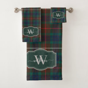 Fraser Hunting Tartan Scottish Clan Plaid Bath Towel Set