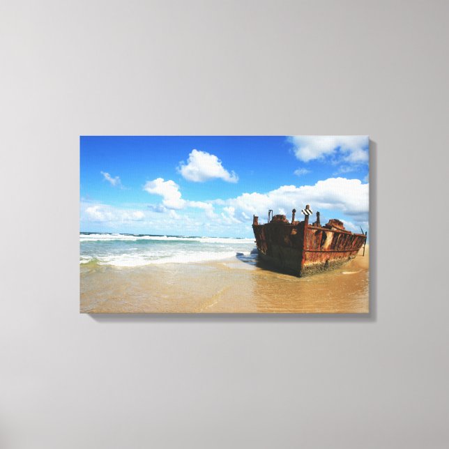 Fraser Island Shipwreck, Australia - Canvas Print (Front)