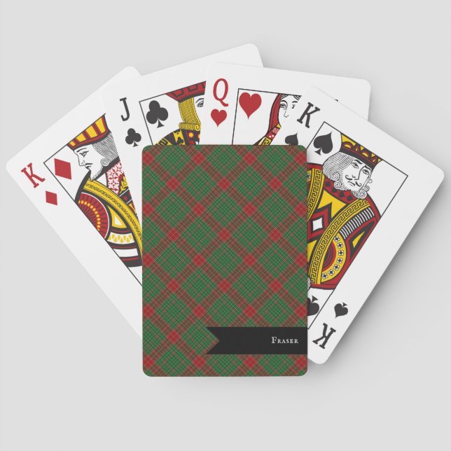 Fraser of Castle Leathers Tartan Plaid Pattern Playing Cards (Back)