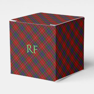 Fraser Official Tartan with monogram / name Favor Box