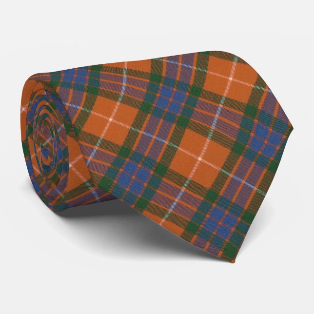 Fraser Red Ancient Original Scottish Tartan Tie (Rolled)