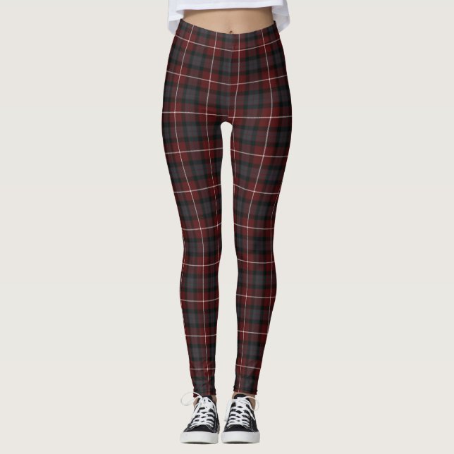 Fraser Red Mute Tartan Leggings (Front)