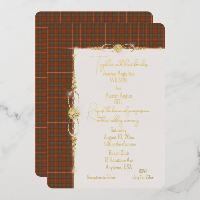 Fraser Red Tartan Plaid (Front/Back)