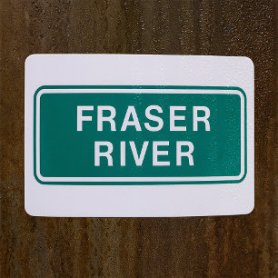 Fraser River Highway Sign British Columbia Canada  Sticker