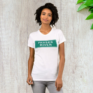Fraser River Highway Sign British Columbia Canada  T-Shirt